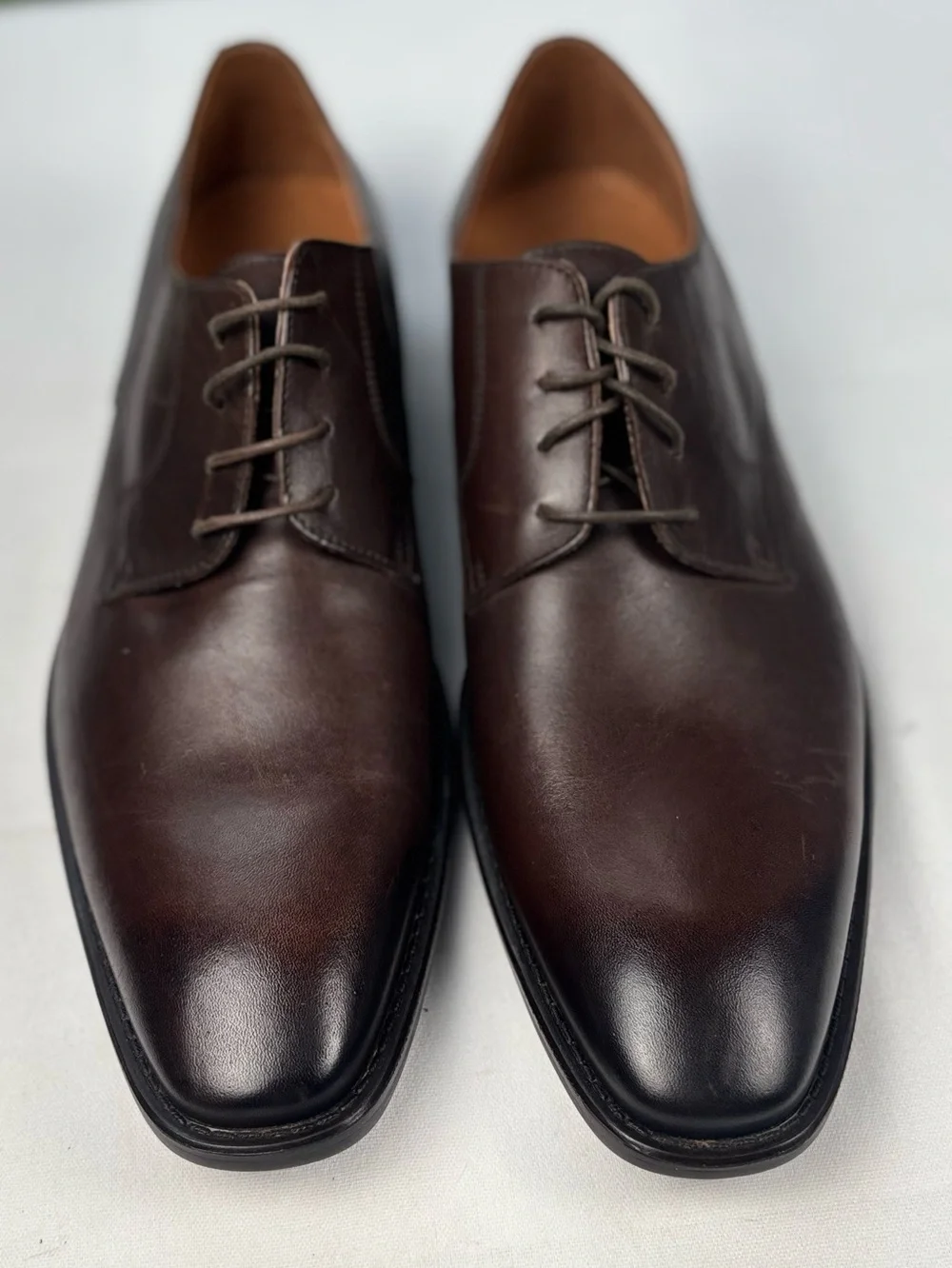 Donald J. Pliner Borak Men's Dark Brown Leather Derby Shoes Size 11 M